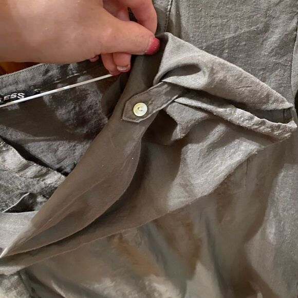 Express brand army green Henley top size large - Picture 5 of 6